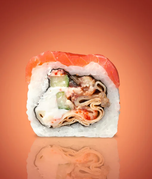 Salmon sushi roll — Stock Photo, Image