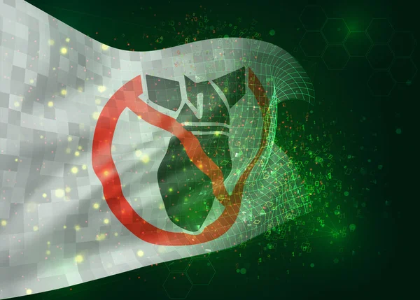 Немає Війни Векторний Прапор Зеленому Тлі Багатокутниками Даними — стоковий вектор