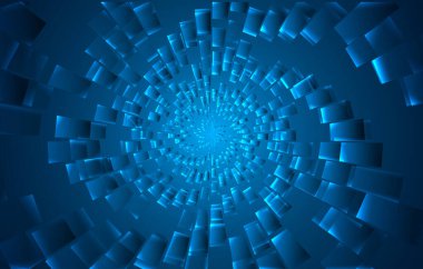 Vektör arkaplanı. Dikdörtgenlerin girdabı ve parlak gölgeler