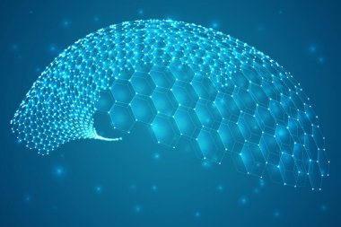 Vektör 3 boyutlu arka plan. Puan dalgası. Geometrik dans