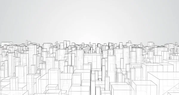 Vecteur Abstrait Cristal Une Vue Sur Les Toits Ville Grand — Image vectorielle