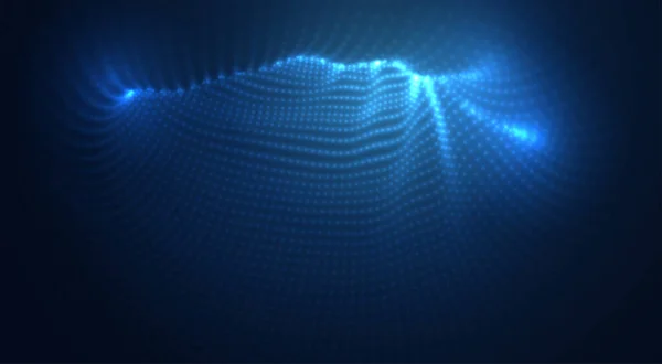 Векторний Синій Світловий Потік Даних Віртуальному Просторі — стоковий вектор