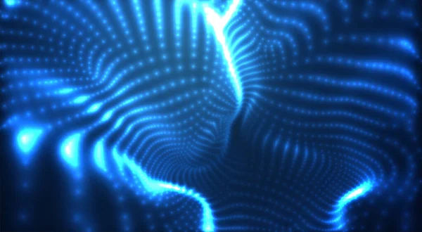 仮想空間におけるベクトルブルーの輝くデータストリーム — ストックベクタ