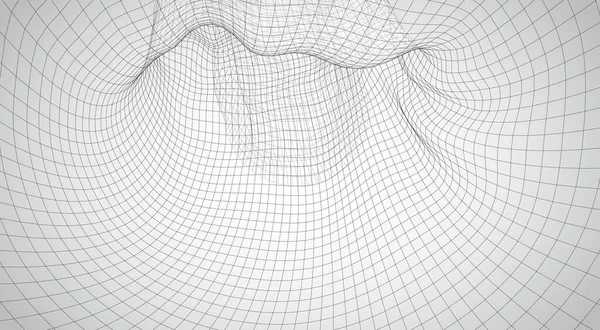 Vectorruimte Van Vierkante Veelhoekige Mazen Abstracte Vorm Een Witte Achtergrond — Stockvector