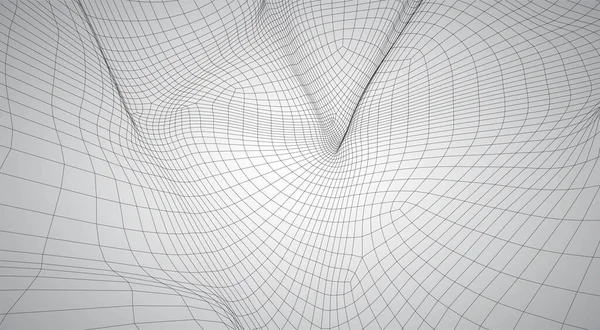Векторний Простір Квадратних Багатокутних Сіток Абстрактна Форма Білому Тлі — стоковий вектор