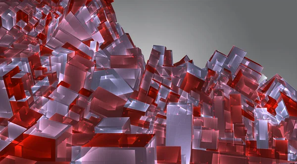 Vektor Abstrak Kristal Pemandangan Atap Atap Kota Serangkaian Besar Liontin - Stok Vektor