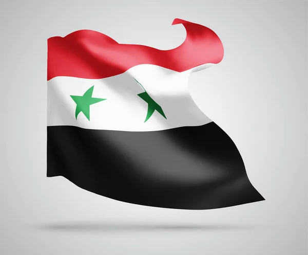 Syrie Drapeau Vectoriel Isolé Sur Fond Blanc — Image vectorielle