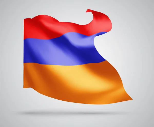 Αρμενία Διάνυσμα Σημαία Απομονωμένη Λευκό Φόντο — Διανυσματικό Αρχείο
