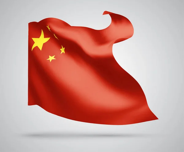 Китай Вектор Флаг Изолирован Белом Фоне — стоковый вектор