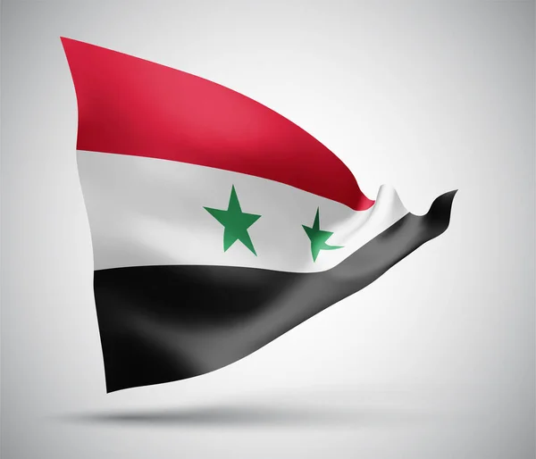 Síria Vetor Bandeira Isolada Fundo Branco —  Vetores de Stock