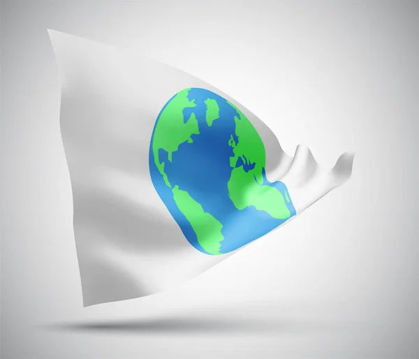 Векторний Прапор Захисту Землі Білому Тлі — стоковий вектор