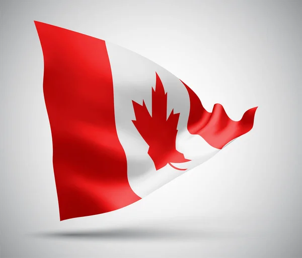 Vector Bandera Aislada Sobre Fondo Blanco Canadá — Vector de stock