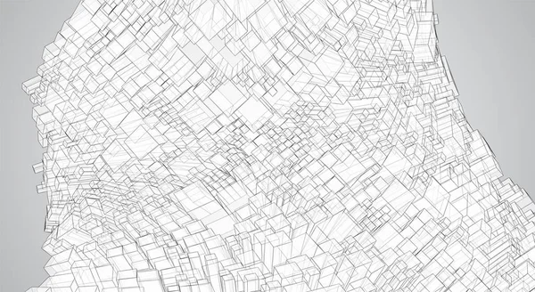 Vektorgeometrischer Hintergrund Abstrakte Quadratische Formen Und Biegungen — Stockvektor