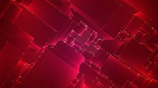 赤の四角形のパーツのベクトル背景 — ストックベクタ