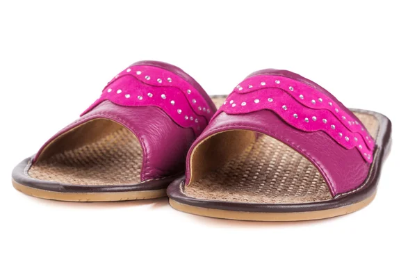 A pair of pink house slippers — Stock Photo, Image