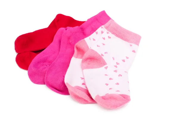 Chaussettes pour enfants isolées sur blanc — Photo