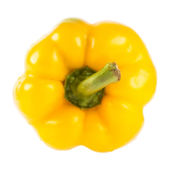 Γλυκιά κίτρινη πιπεριά πάπρικα απομονωθεί σε λευκό φόντο — Φωτογραφία Αρχείου