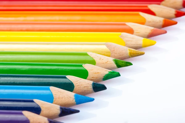 Colorful pencils closeup macro shot — Stock Photo, Image