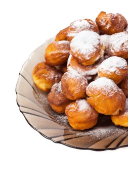 Donuts beyaz zemin üzerine plaka