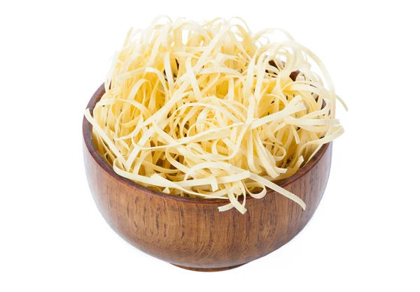 Bowl with pasta isolated on white — Stock Photo, Image