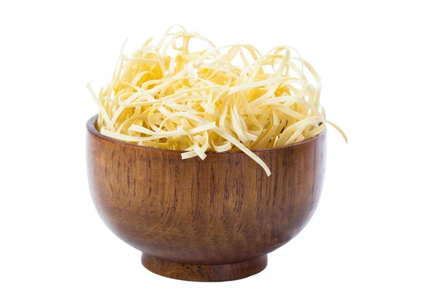 Bowl with pasta isolated on white — Stock Photo, Image