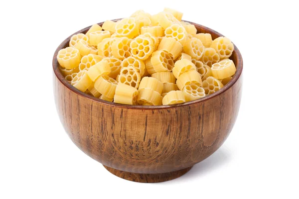 Bowl with pasta isolated on white — Stock Photo, Image