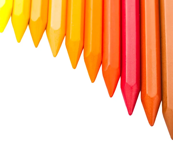 Colorful crayons closeup macro shot — Stock Photo, Image