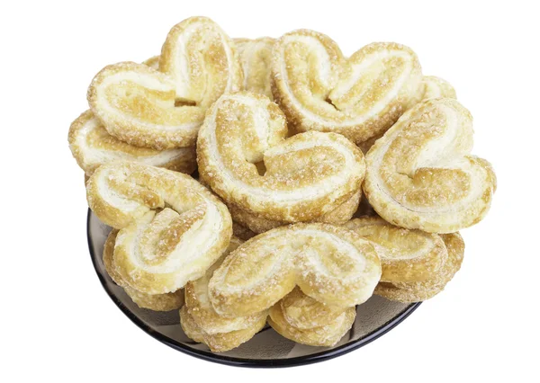 Serce kształt cookie na białym tle — Zdjęcie stockowe