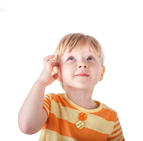 Adorable little girl thinking — Stock Photo, Image