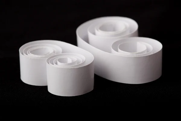 Paper Roll on Black Background — Stock Photo, Image