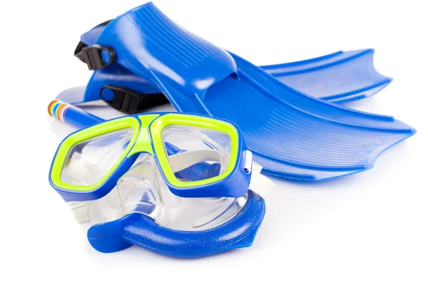Juego de buceo snorkel azul . — Foto de Stock