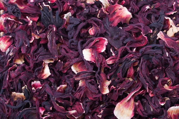 Fondo de textura de té de hibisco seco — Foto de Stock