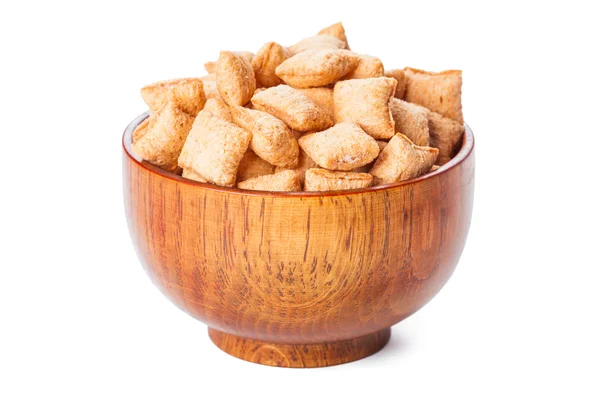 Cookies in a wooden bowl — Stock Photo, Image