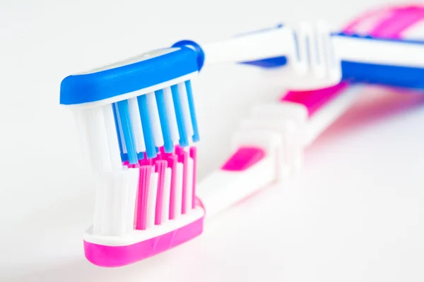 Escovas de dentes do par — Stockfoto