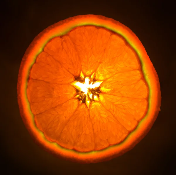 Light through orange — Stock Photo, Image
