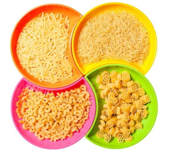 Four different kinds of pasta — Stock Photo, Image