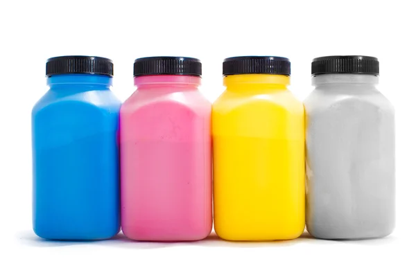 Color printer toner cans — Stock Photo, Image