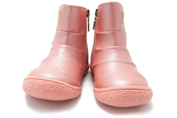 Roze kind laarzen — Stockfoto