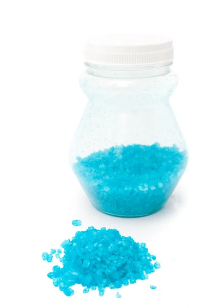 Blue bath salt — Stock Photo, Image