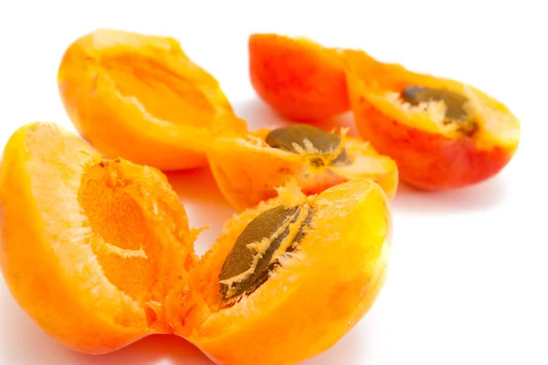 Apricots on white — Stock Photo, Image