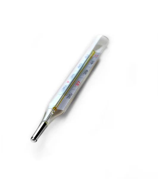 Termometer di atas putih — Stok Foto