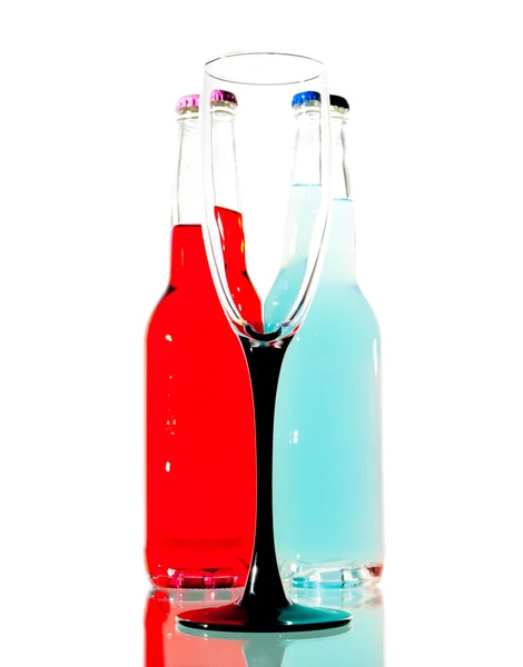 Bottles and glass — Stock Photo, Image