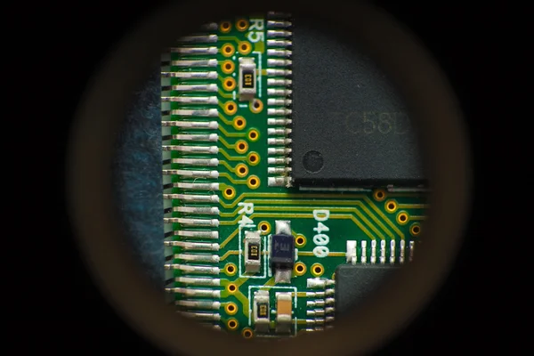 Yeşil pcb devre — Stok fotoğraf