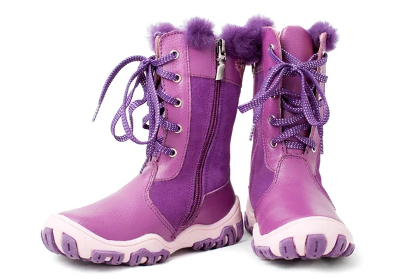 Lilac boots — Stock Photo, Image