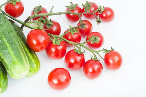 Cucumbers and tomatoes — Stock Photo, Image