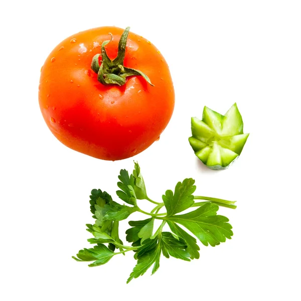 Red ripe tomato — Stock Photo, Image