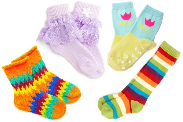 Four style of socks — Stock Photo, Image