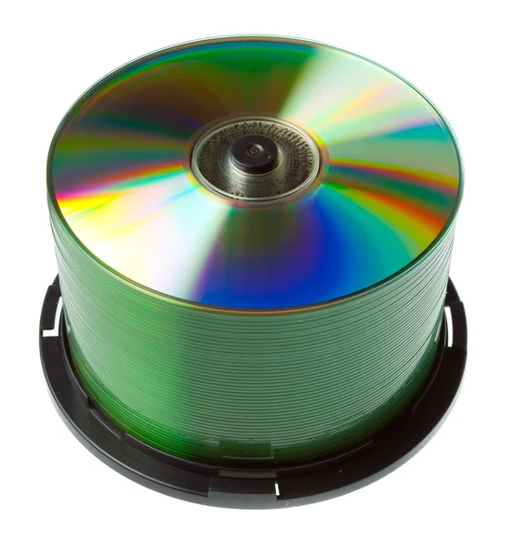 Laser disks in cake box — Stock Photo, Image