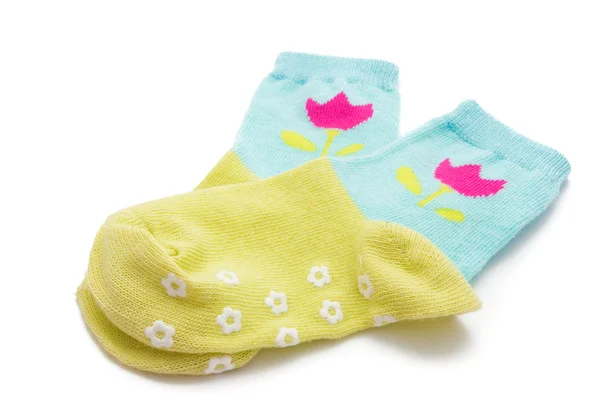 Socks with tulip — Stock Photo, Image