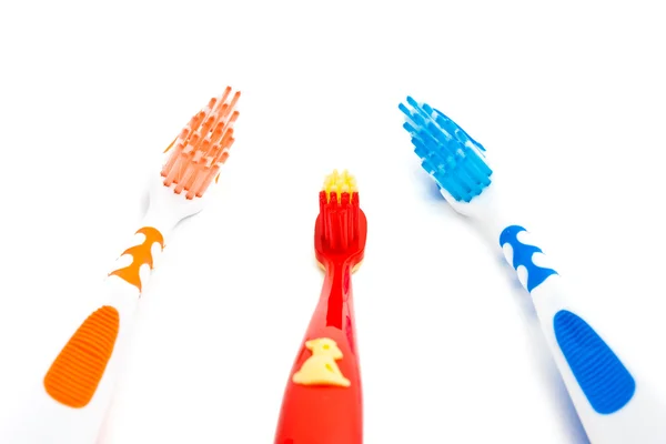 Family toothbrushes — Stock Photo, Image